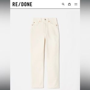 Re/Done Vintage White High-Rise Jeans